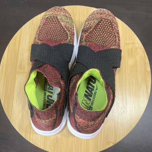 Nike Womens Size 8 Free Run Motion Flyknit 2017 Pink Slip On Athletic Sneakers - Picture 5 of 10